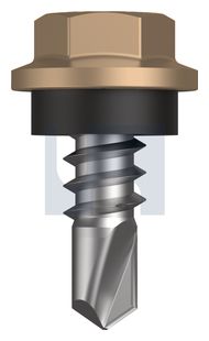 METAL SDS HEX HEAD + WASHER CL4 PT MET SEAL HX: 8-18X 12 thumbnail 3
