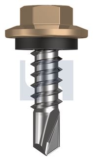 METAL SDS HEX HEAD + WASHER CL4 PT MET SEAL HX:12-14X 20 thumbnail 3