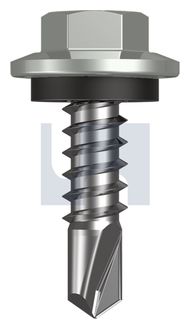 METAL SDS HEX HEAD + WASHER CL4 SG MET SEAL HX:12-14X 20 thumbnail 3