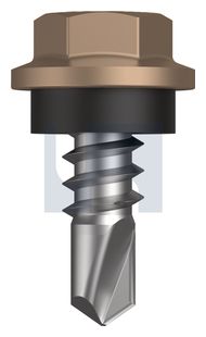 METAL SDS HEX HEAD + WASHER CL4 ST MET SEAL HX: 8-18X 12 thumbnail 3
