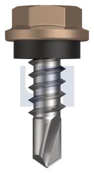 METAL SDS HEX HEAD + WASHER CL4 ST MET SEAL HX:10-16X 16 thumbnail 3