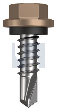 METAL SDS HEX HEAD + WASHER CL4 ST MET SEAL HX:14-14X 22 thumbnail 3