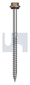 TYPE 17 HEX HEAD + WASHER CL4 ST T17 SEAL HX S:14-10X100 thumbnail 3