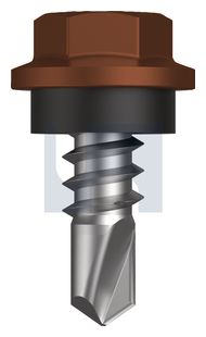 METAL SDS HEX HEAD + WASHER CL4 TE MET SEAL HX: 8-18X 12 thumbnail 3