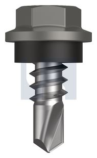 METAL SDS HEX HEAD + WASHER CL4 WA MET SEAL HX: 8-18X 12 thumbnail 3