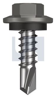 METAL SDS HEX HEAD + WASHER CL4 WA MET SEAL HX:12-14X 20 thumbnail 3