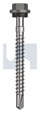 METAL SDS HEX HEAD + WASHER CL4 WA MET SEAL HX S:14-10X 65 thumbnail 3
