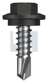 METAL SDS HEX HEAD + WASHER CL4 WG MET SEAL HX:12-14X 20 thumbnail 3