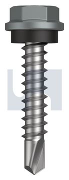 METAL SDS HEX HEAD + WASHER CL4 WN MET SEAL HX:10-16X 25 thumbnail 3