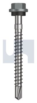 METAL SDS HEX HEAD + WASHER CL4 WN MET SEAL HX S:14-10X 65 thumbnail 3