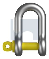 LIFTING DEE SHACKLE SCREW PIN HDG GRS HEC2741 DEE SHKL:  8MM thumbnail 3