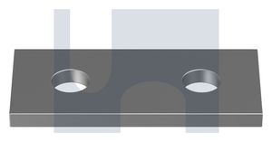 STRAIGHT FITTING 2 HOLE HDG FLAT PLATE 1065: M12 thumbnail 4