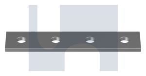 STRAIGHT FITTING 4 HOLE HDG FLAT PLATE 1067: M12 thumbnail 4
