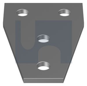 WIDE TEE FITTING 4 HOLE HDG FLAT PLATE 1358: M12 thumbnail 4