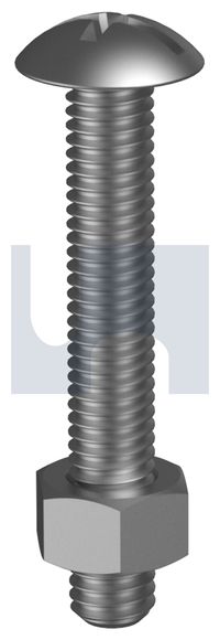 METAL ROOFING BOLT & NUT COMBI Z/P ROOF PH/SL B/N:3/16 X  1/4 thumbnail 4