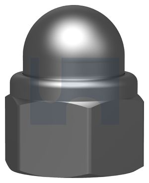 DOME HEX NUT WITH NYLOC RING 304 DIN986 DOME NUT NYLOC:  M8 thumbnail 4