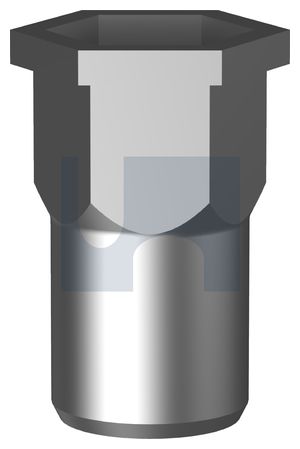 RIVET NUT REDUCE HALF HEX OPEN RIVN Z/P RHD HALFHX OP: M4X 12 thumbnail 4