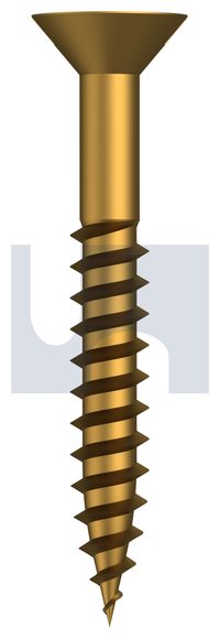 COUNTERSUNK WOOD SCREW BRASS WOOD CSK SL: #10 X 1-1/2 thumbnail 4