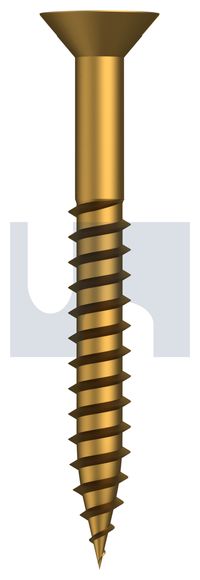 COUNTERSUNK WOOD SCREW BRASS WOOD CSK SL: #12 X 2 thumbnail 4