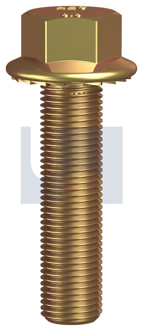 SERRATED FLANGED HEX BOLT ZYP 8.8 DIN6921:M12-1.25 X 40 thumbnail 5