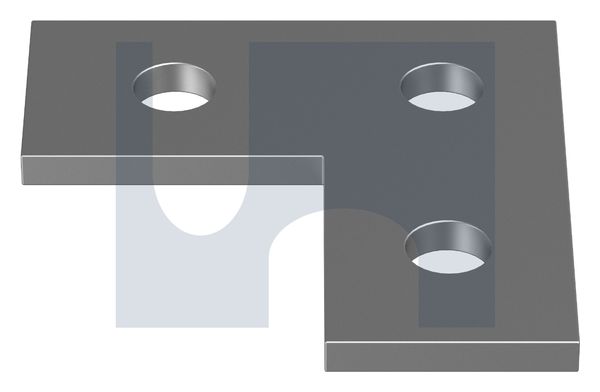 90DEG CORNER FITTING 3 HOLE HDG FLAT PLATE 1036: M12 thumbnail 5
