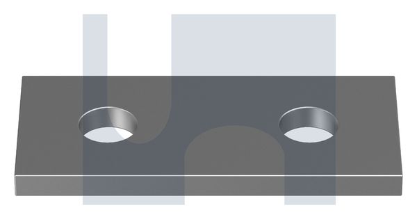 STRAIGHT FITTING 2 HOLE HDG FLAT PLATE 1065: M12 thumbnail 5