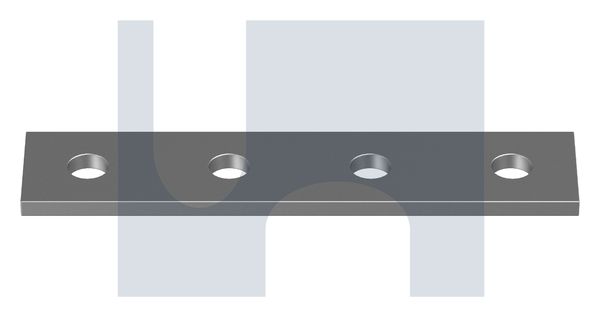 STRAIGHT FITTING 4 HOLE HDG FLAT PLATE 1067: M12 thumbnail 5