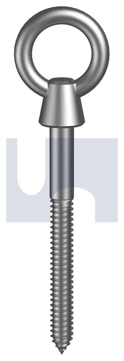 LAG SCREW EYE+COLLAR 316 LAG SCREW EYE W/COLR:M8 thumbnail 5