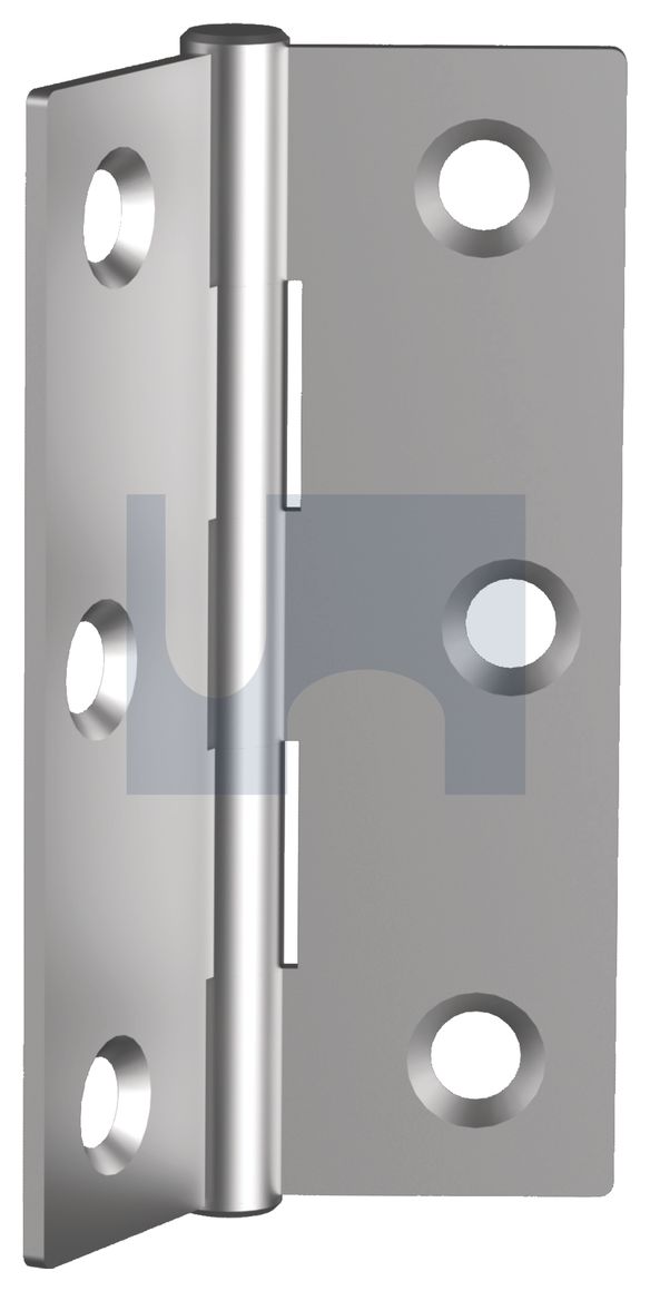 BUTT HINGE 6 HOLE - FIXED PIN 304 HINGE BUTT PAIR: 75 X 50 thumbnail 5