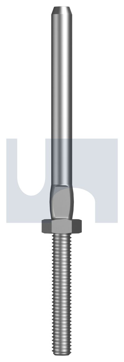 TERMINAL SWAGE STUD+NUT L/H 316 T/SWG L/H STUD:M6 X  3.2 thumbnail 5