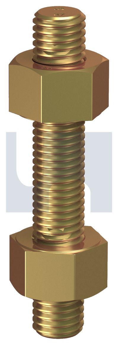 STUD BOLT & NUT KIT B7/2H ZYP KIT:  5/8UNC X 140 thumbnail 5