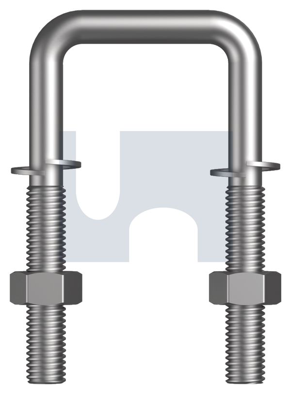 U BOLT SQUARE KIT SPRING WASH 316 SQ U-BLT KIT:M12X77X 80 thumbnail 5