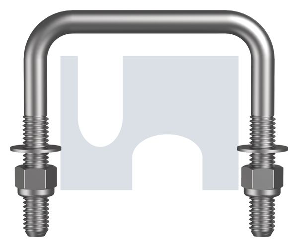 U BOLT SQUARE KIT NYLOC / WASH HDG SQ U-BLT KIT:1/2BSWX45X162 thumbnail 5