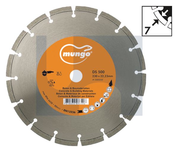 DS500 DIAMOND BLADE DS500 DIA BLADE: 230 X 22 thumbnail 5