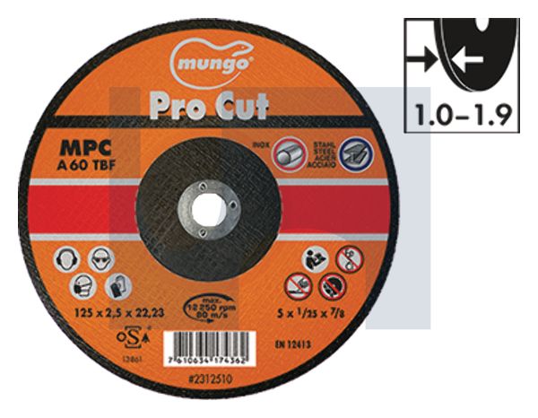MPC PRO CUT CUTTING DISC MPC PRO CUT: 230 X 1.9 X 22.23 thumbnail 5
