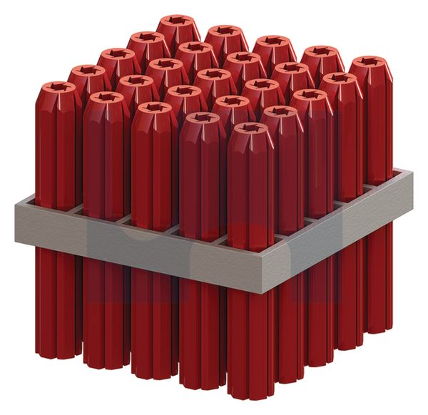 WALL PLUG TAPERED POINT WALL PLUG PE FRM RED: 6 X 25 thumbnail 5