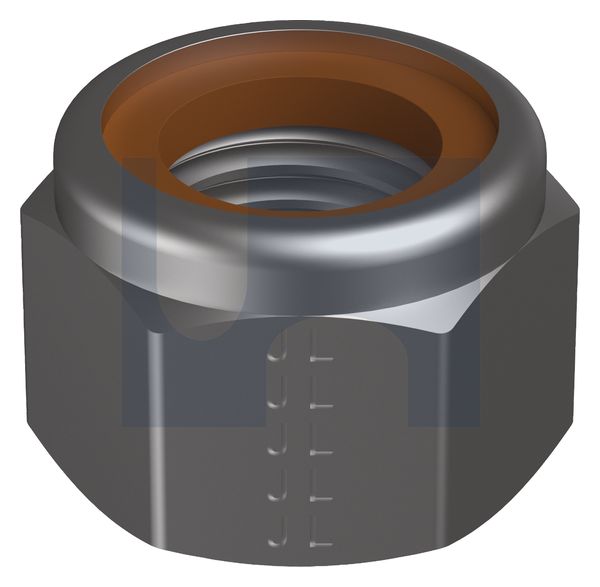 HUP NYLOC HEX NUT BROWN RING A2-70 ISO7040 HUP NYLBR:  M5 thumbnail 5