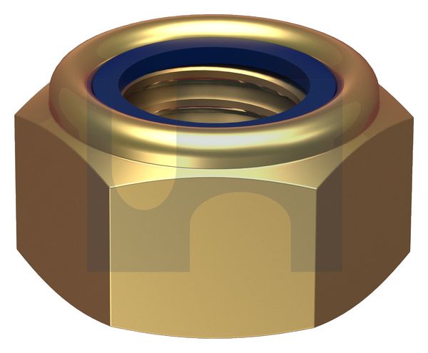 NYLOC HEX NUT ZYP DIN985 NYLOC: M39 thumbnail 5