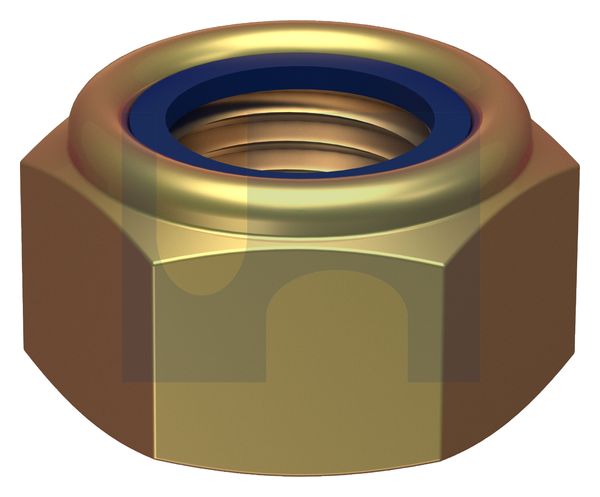 NYLOC HEX NUT ZYP CL8 DIN985 NYLOC:  M8-1.00 thumbnail 5