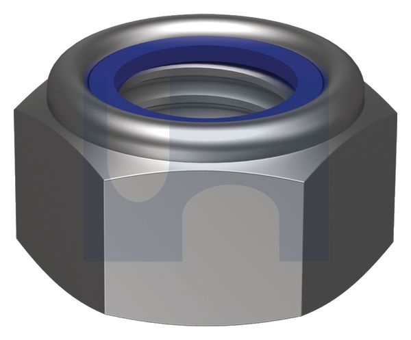 NYLOC HEX NUT GR2 MGAL NYLOC: 1/2 BSW thumbnail 5