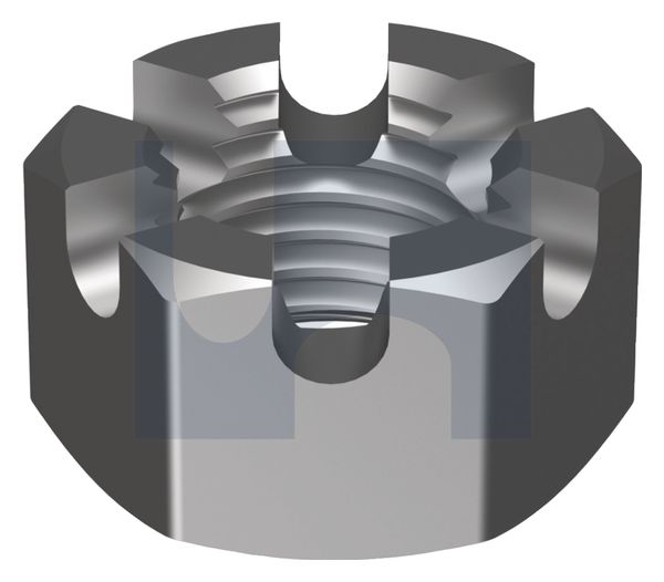 HEX SLOTTED NUT Z/P CL5 SLOTTED HEX: M10-1.25 thumbnail 5