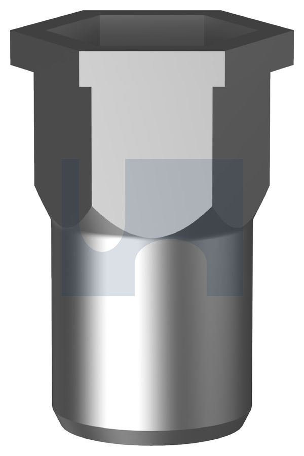 RIVET NUT REDUCE HALF HEX OPEN RIVN Z/P RHD HALFHX OP: M4X 12 thumbnail 5
