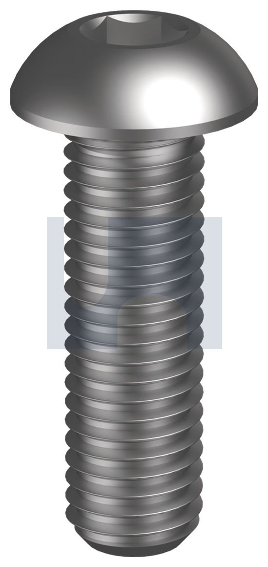 BUTTON HEAD SOCKET SCREW HEX PLN SO BHSS: 6-32 UNC X   1/2 thumbnail 5