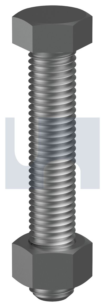HEX BOLT & NUT Z/P 4.6 B/N KIT: M10 X  20 thumbnail 5